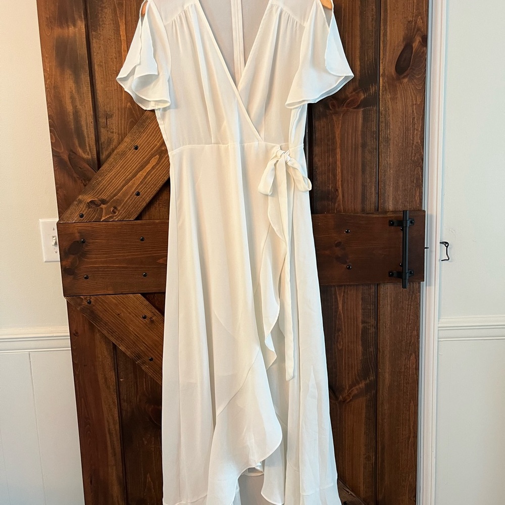 Altar'd State white lined slowly dress Large